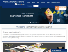 Tablet Screenshot of pharmafranchiseworld.com